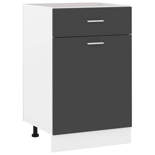 Berkfield Drawer Bottom Cabinet Grey 50x46x81.5 cm Engineered Wood