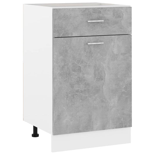 Berkfield Drawer Bottom Cabinet Concrete Grey 50x46x81.5 cm Engineered Wood