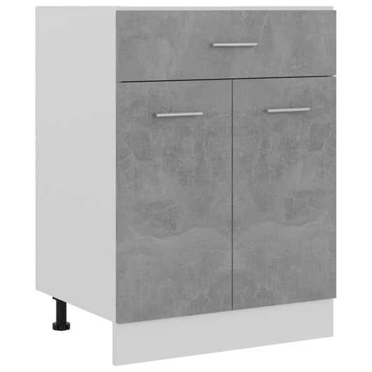 Berkfield Drawer Bottom Cabinet Concrete Grey 60x46x81.5 cm Engineered Wood