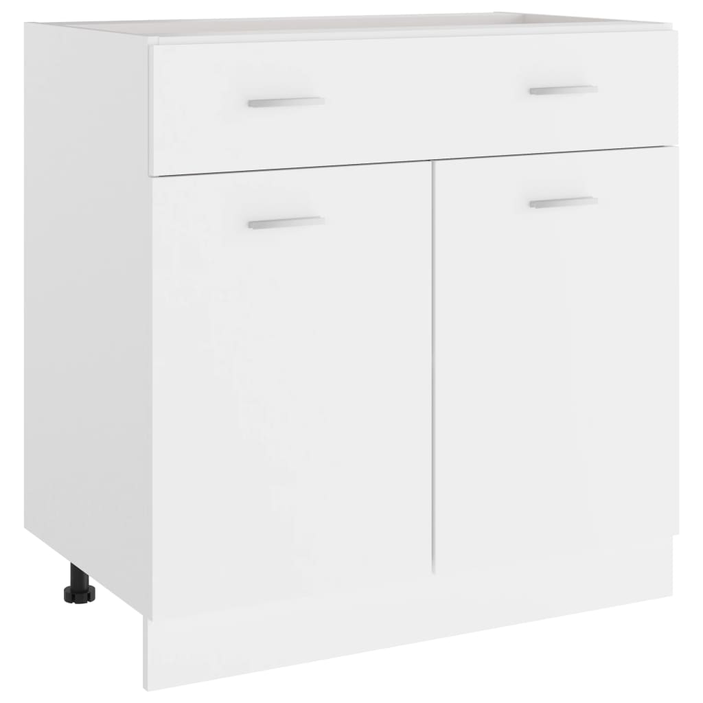 Berkfield Drawer Bottom Cabinet White 80x46x81.5 cm Engineered Wood