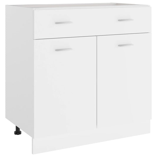 Berkfield Drawer Bottom Cabinet White 80x46x81.5 cm Engineered Wood