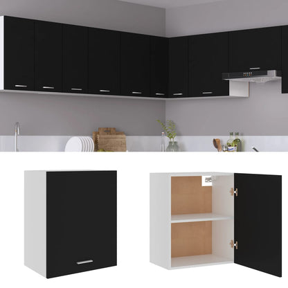 Berkfield Hanging Cabinet Black 50x31x60 cm Engineered Wood