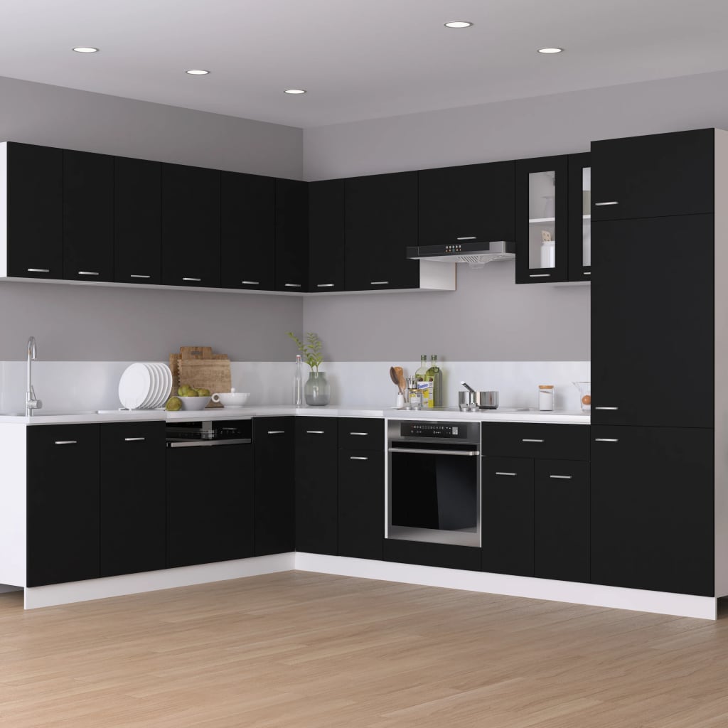 Berkfield Hanging Cabinet Black 50x31x60 cm Engineered Wood