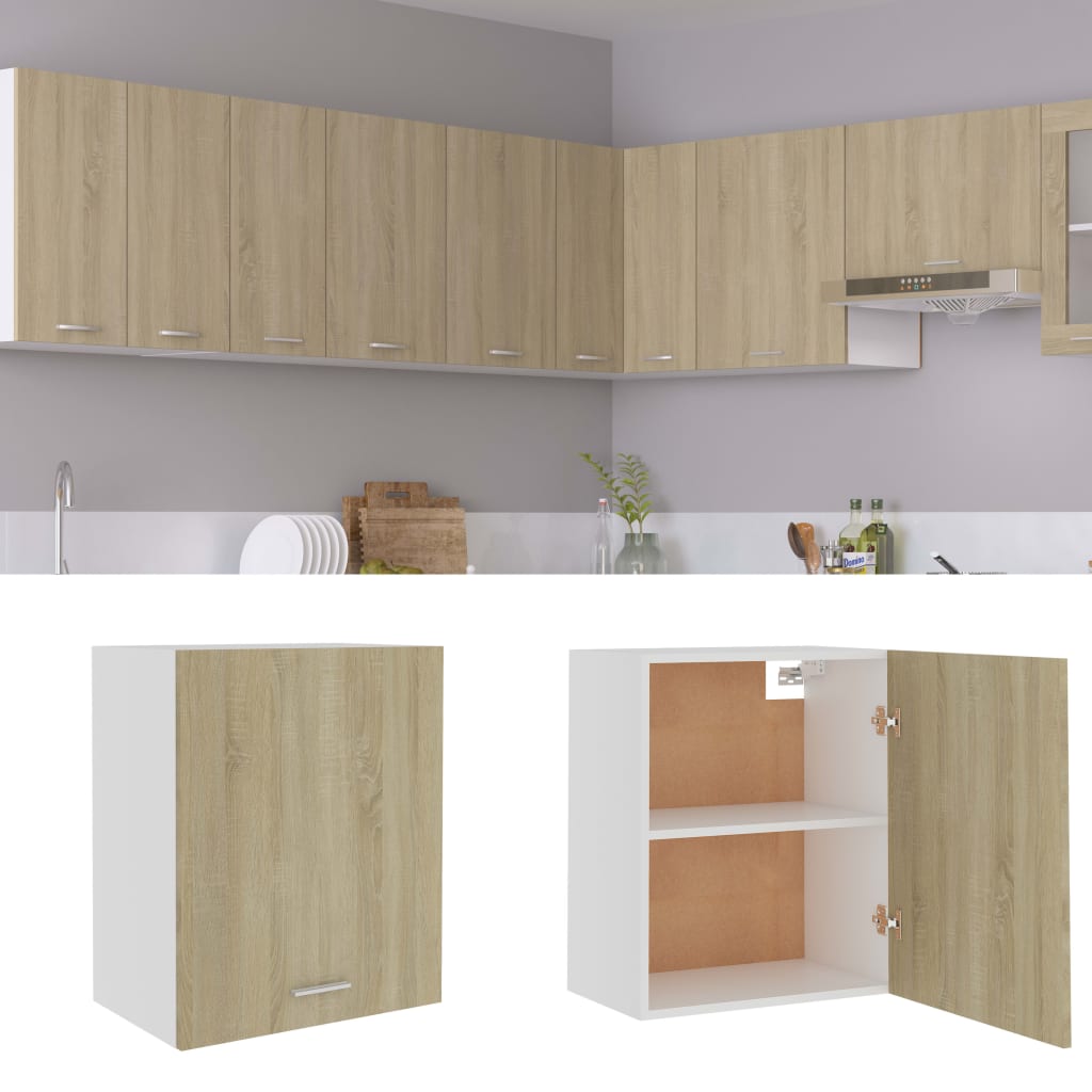 Berkfield Hanging Cabinet Sonoma Oak 50x31x60 cm Engineered Wood