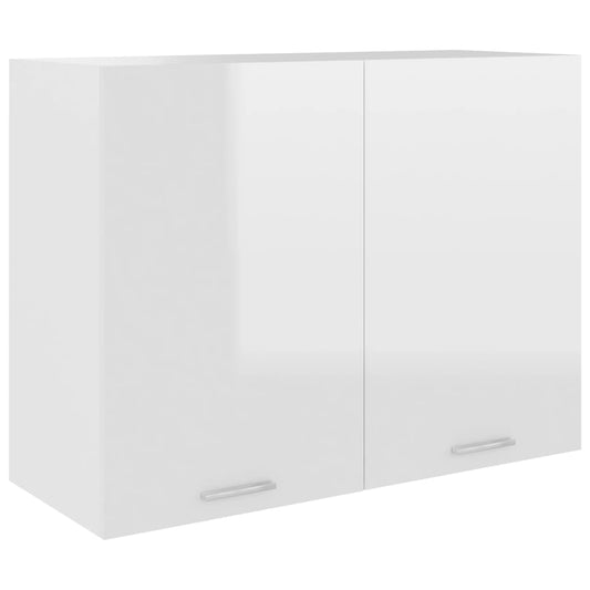 Berkfield Hanging Cabinet High Gloss White 80x31x60 cm Engineered Wood
