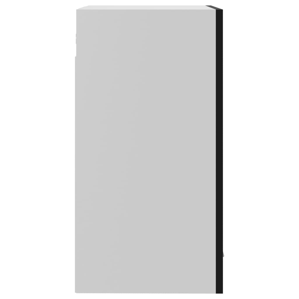 Berkfield Hanging Glass Cabinet High Gloss Black 40x31x60 cm Engineered Wood