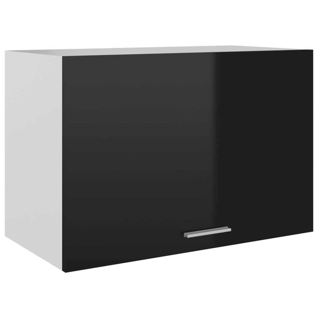 Berkfield Hanging Cabinet High Gloss Black 60x31x40 cm Engineered Wood