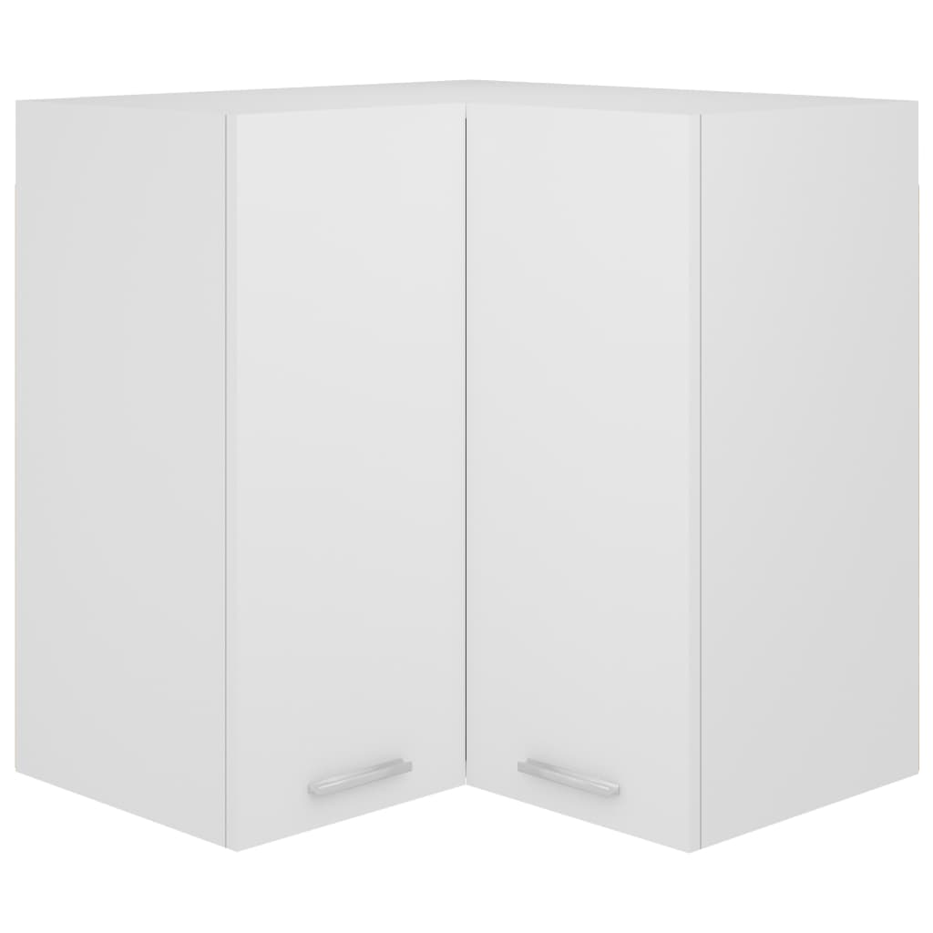 Berkfield Hanging Corner Cabinet White 57x57x60 cm Engineered Wood