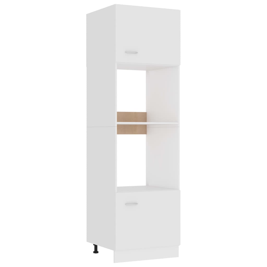 Berkfield Microwave Cabinet White 60x57x207 cm Engineered Wood