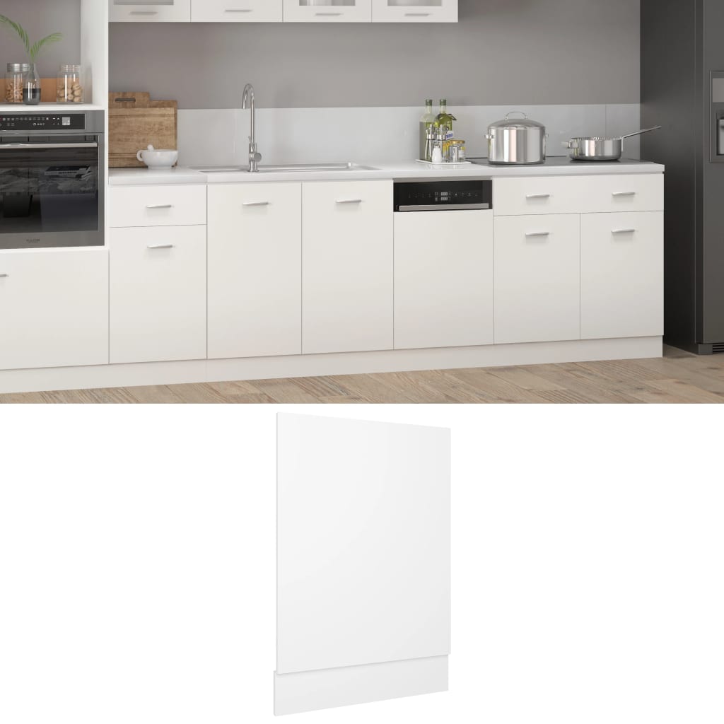 Berkfield Dishwasher Panel White 45x3x67 cm Engineered Wood