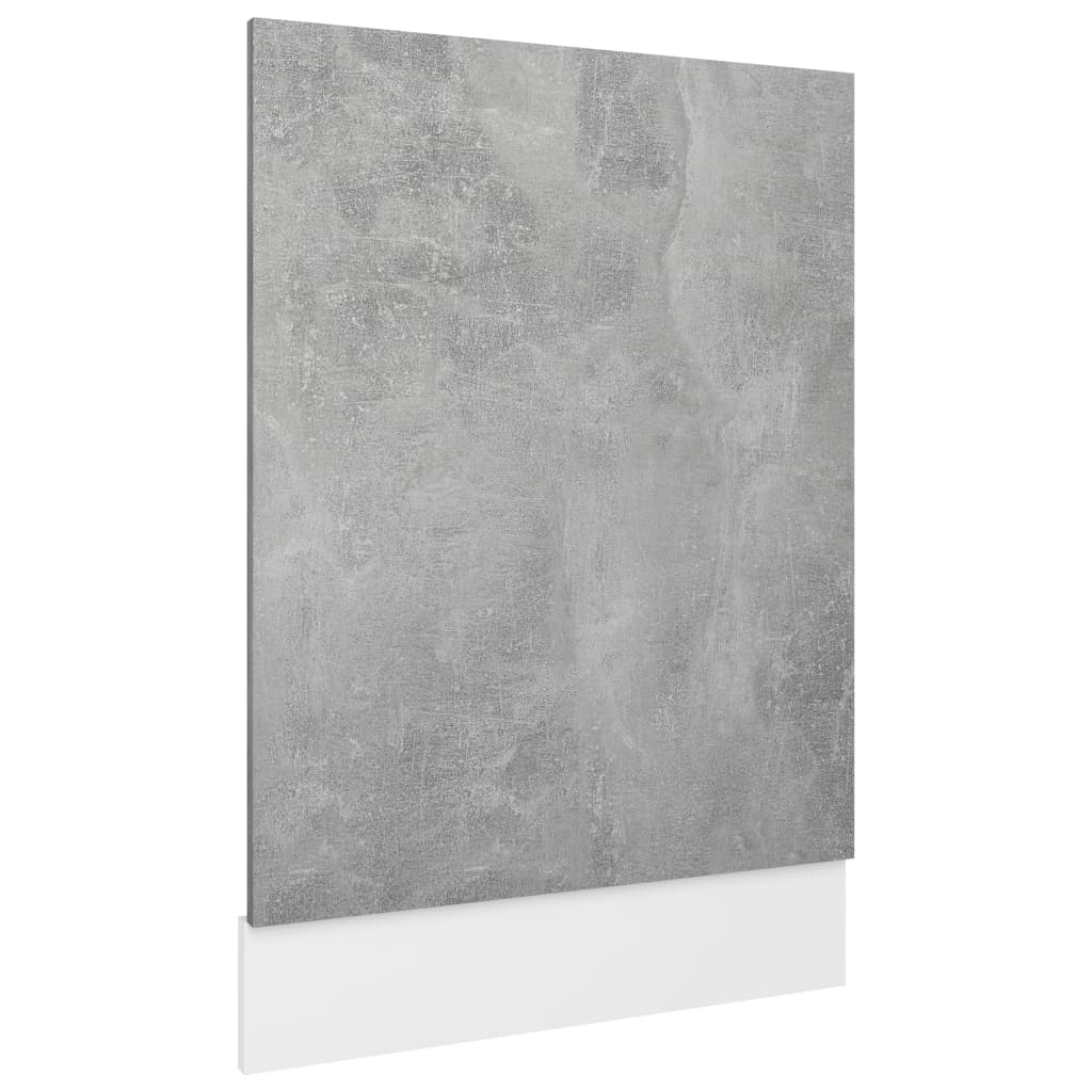 Berkfield Dishwasher Panel Concrete Grey 45x3x67 cm Engineered Wood