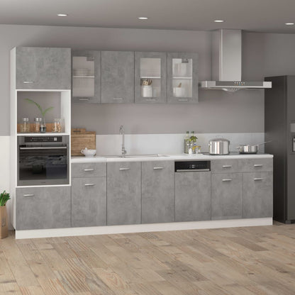 Berkfield Dishwasher Panel Concrete Grey 45x3x67 cm Engineered Wood