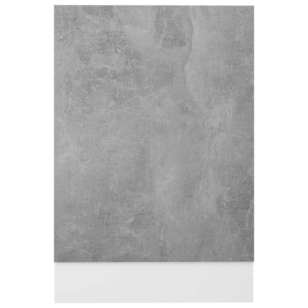 Berkfield Dishwasher Panel Concrete Grey 45x3x67 cm Engineered Wood