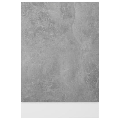 Berkfield Dishwasher Panel Concrete Grey 45x3x67 cm Engineered Wood