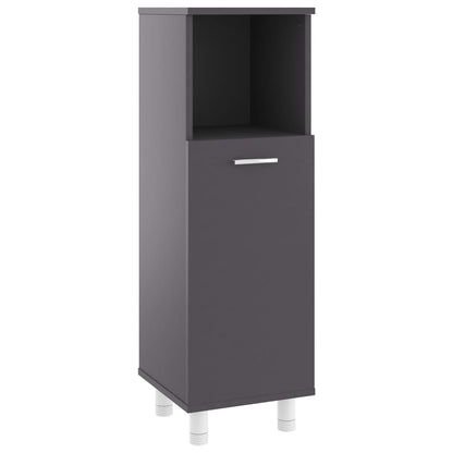 Berkfield Bathroom Cabinet Grey 30x30x95 cm Engineered Wood