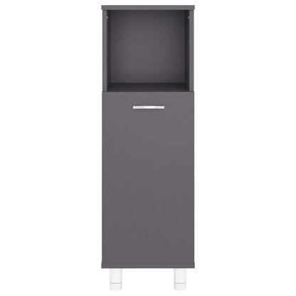 Berkfield Bathroom Cabinet Grey 30x30x95 cm Engineered Wood