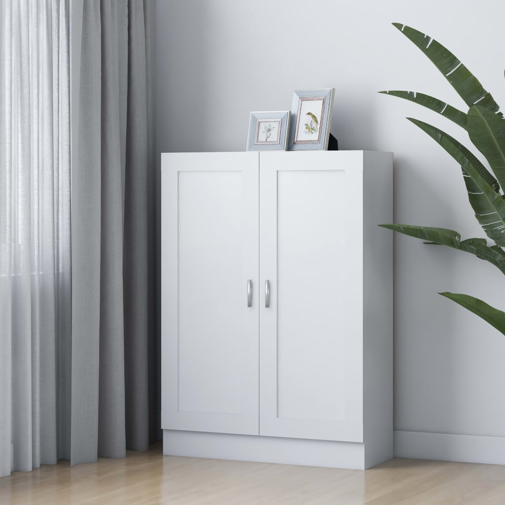 Berkfield Book Cabinet White 82.5x30.5x115 cm Engineered Wood