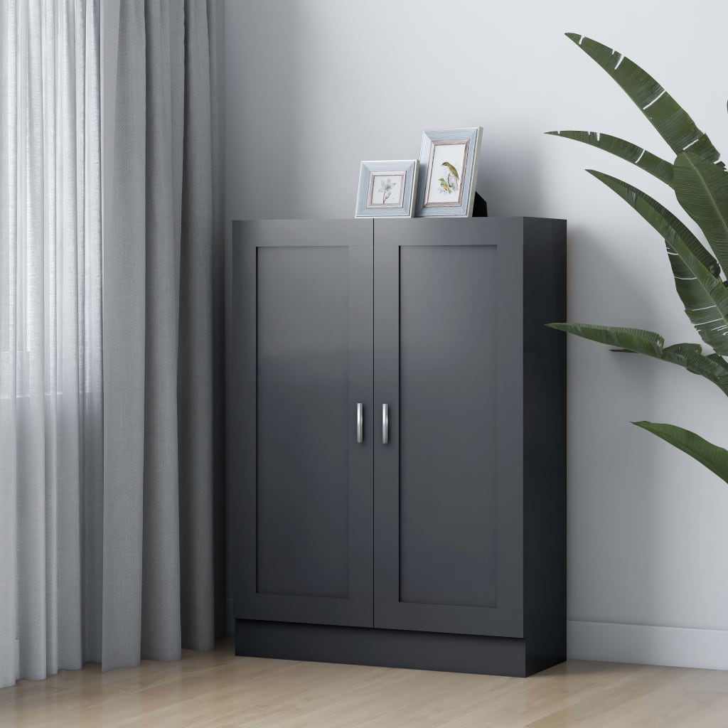 Berkfield Book Cabinet Grey 82.5x30.5x115 cm Engineered Wood