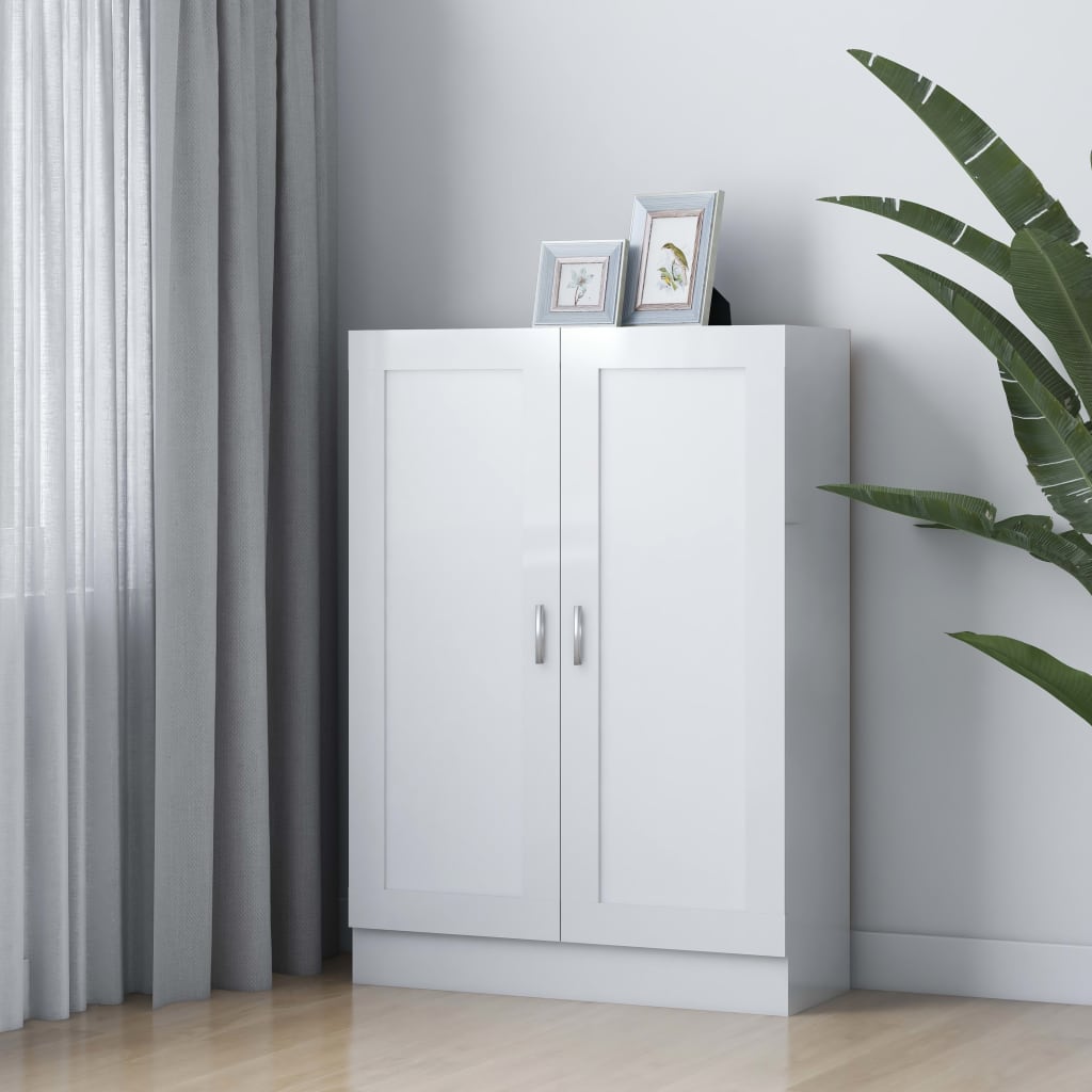 Berkfield Book Cabinet High Gloss White 82.5x30.5x115 cm Engineered Wood