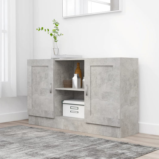 Berkfield Sideboard Concrete Grey 120x30.5x70 cm Engineered Wood