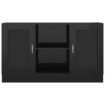 Berkfield Sideboard High Gloss Black 120x30.5x70 cm Engineered Wood