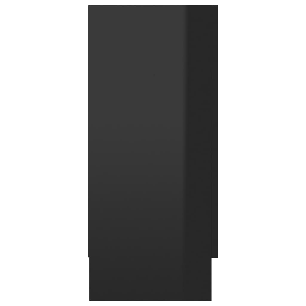 Berkfield Sideboard High Gloss Black 120x30.5x70 cm Engineered Wood