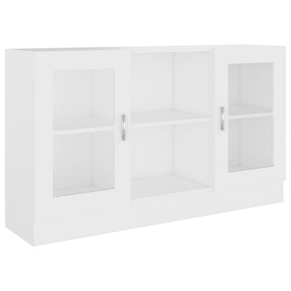Berkfield Vitrine Cabinet White 120x30.5x70 cm Engineered Wood