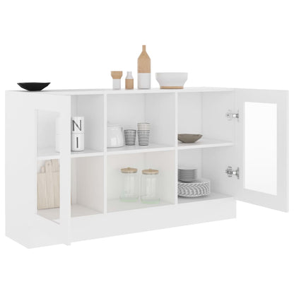 Berkfield Vitrine Cabinet White 120x30.5x70 cm Engineered Wood
