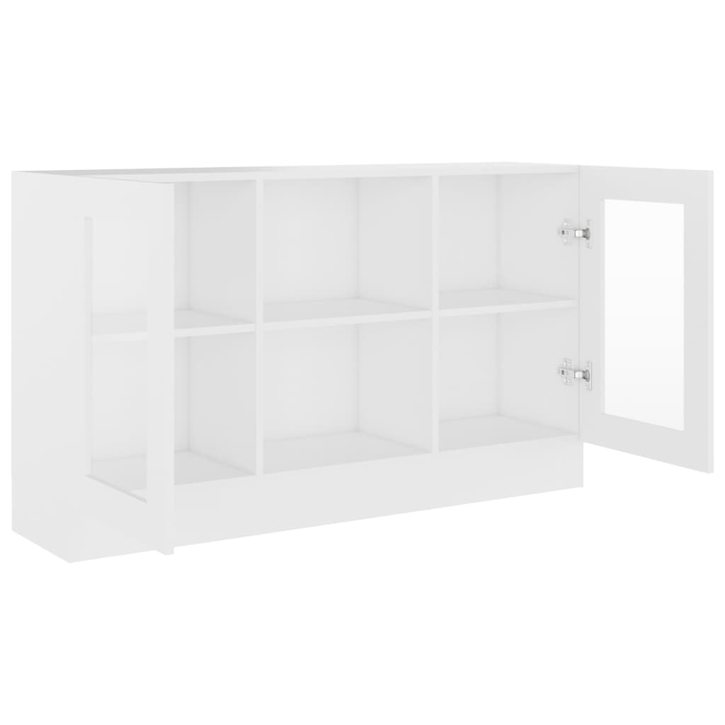 Berkfield Vitrine Cabinet White 120x30.5x70 cm Engineered Wood
