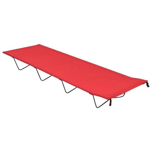 Berkfield Camping Bed 180x60x19 cm Oxford Fabric and Steel Red