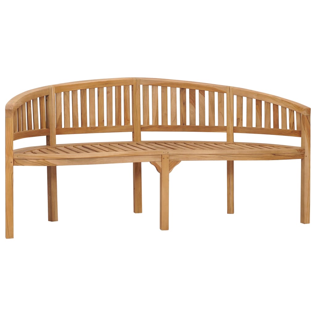 Berkfield Banana Bench 180 cm Solid Teak Wood