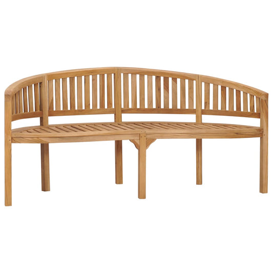 Berkfield Banana Bench 180 cm Solid Teak Wood