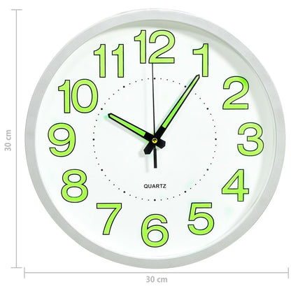 Berkfield Luminous Wall Clock White 30 cm