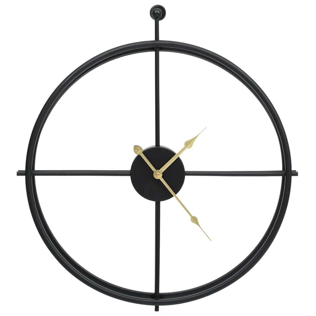 Berkfield Wall Clock Black 52 cm Iron