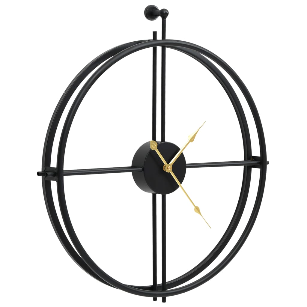 Berkfield Wall Clock Black 52 cm Iron