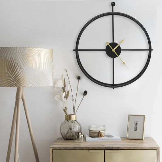 Berkfield Wall Clock Black 52 cm Iron