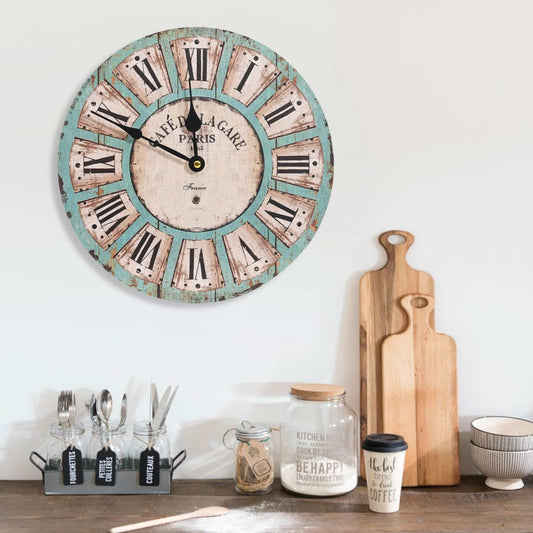 Berkfield Wall Clock Multicolour 30 cm MDF