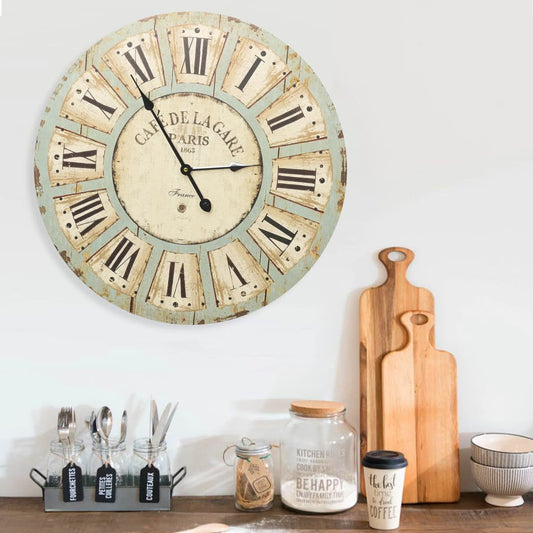 Berkfield Wall Clock Multicolour 60 cm MDF