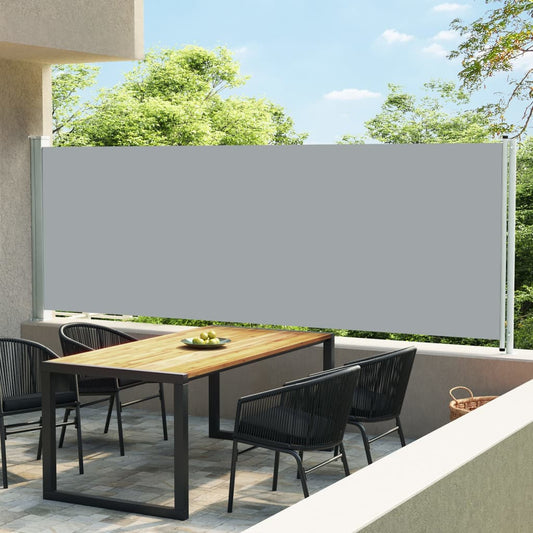 Berkfield Patio Retractable Side Awning 600x160 cm Grey
