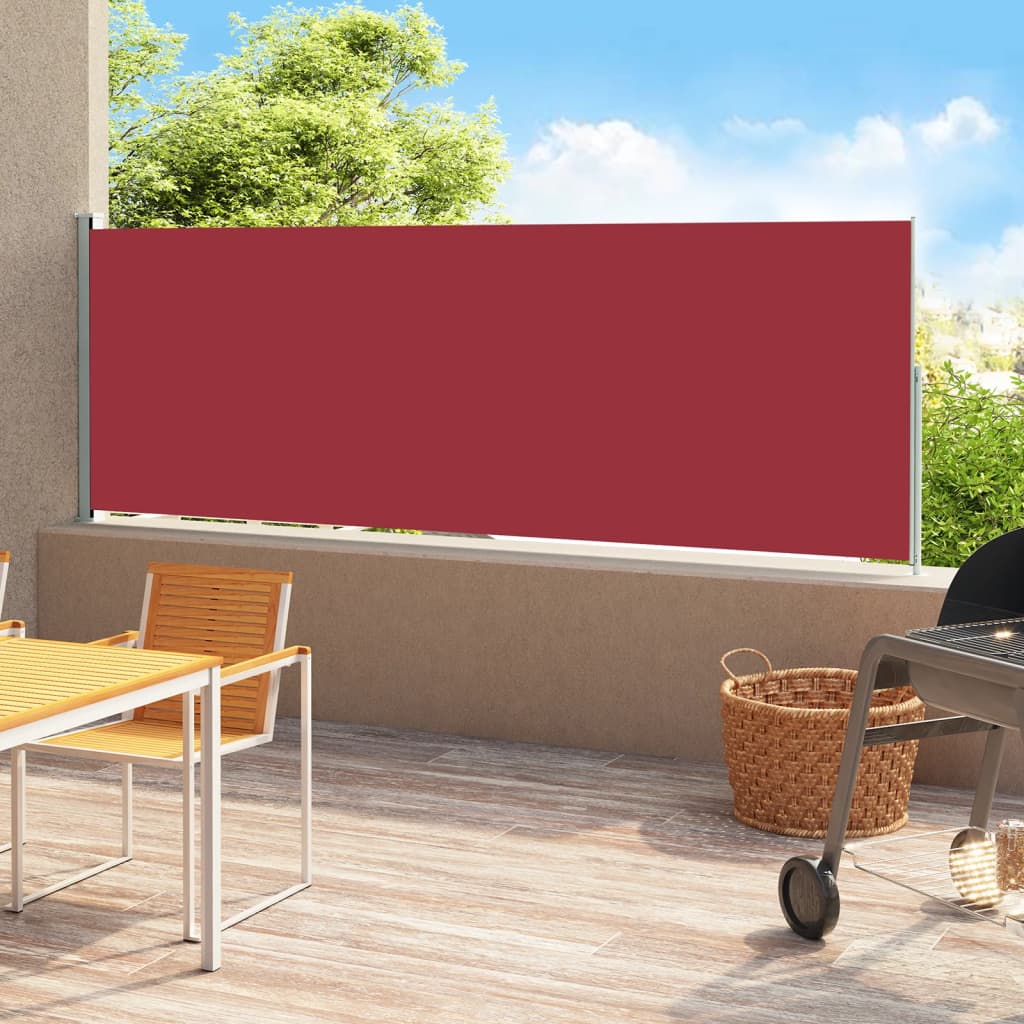 Berkfield Patio Retractable Side Awning 180x500 cm Red