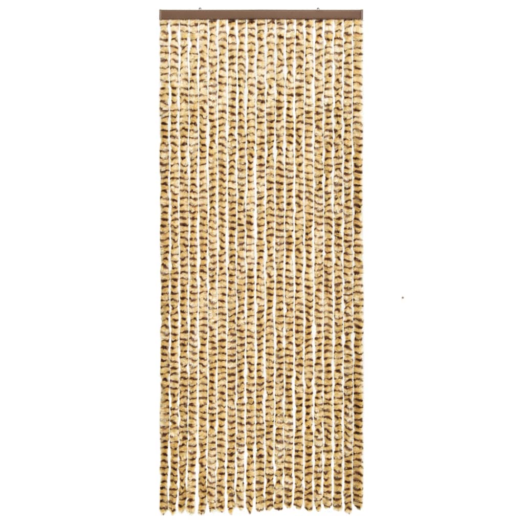 Berkfield Insect Curtain Beige and Brown 56x185 cm Chenille