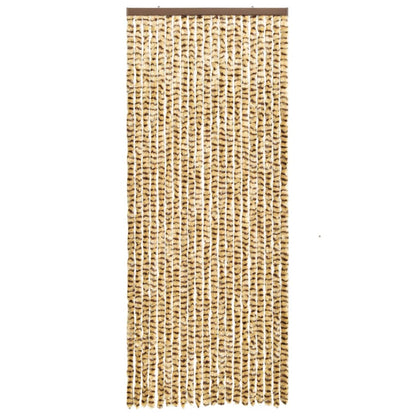 Berkfield Insect Curtain Beige and Brown 56x185 cm Chenille
