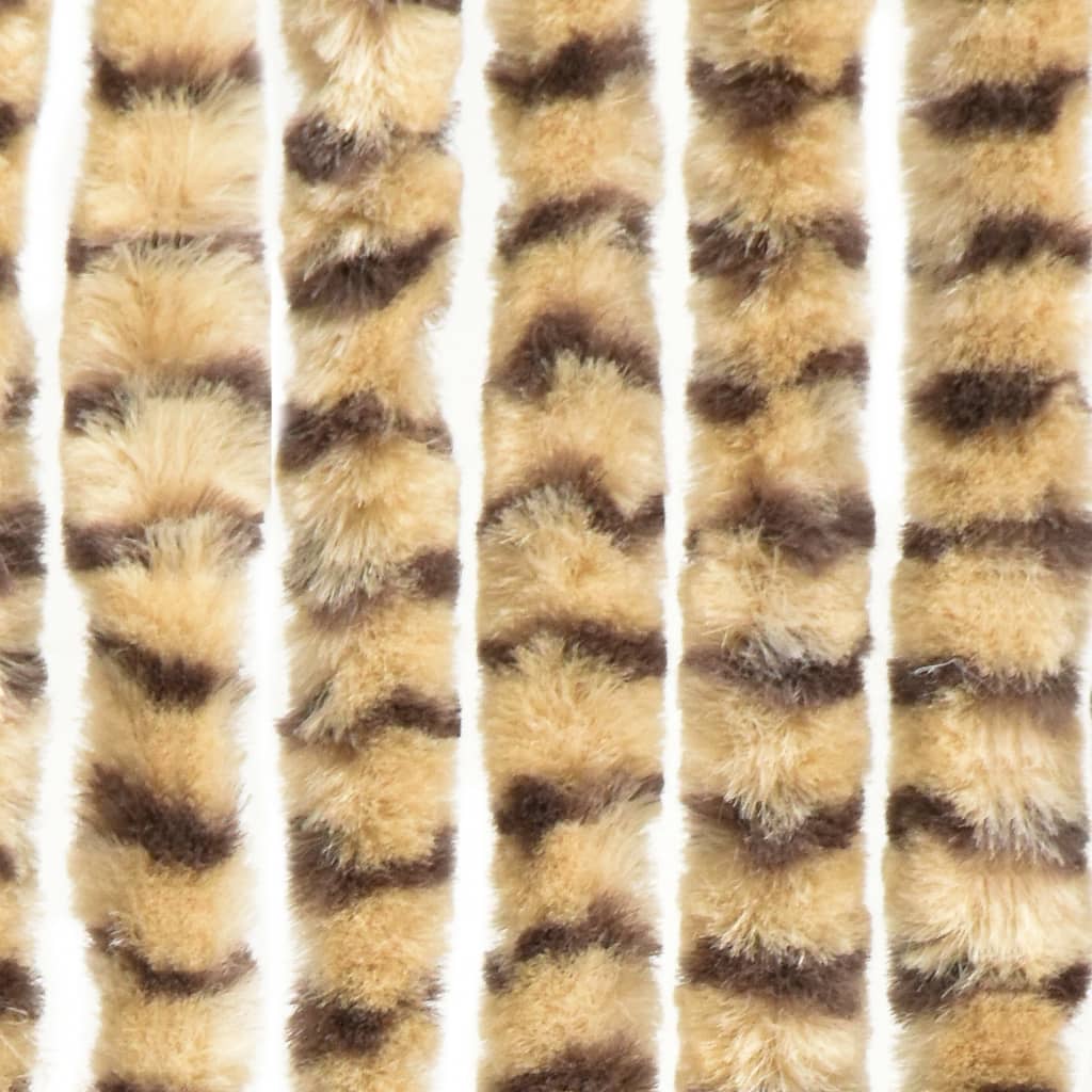 Berkfield Insect Curtain Beige and Brown 56x185 cm Chenille