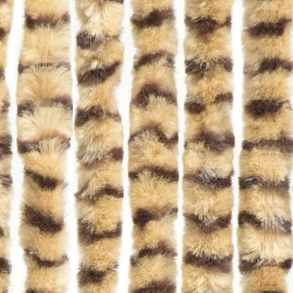 Berkfield Insect Curtain Beige and Brown 56x185 cm Chenille