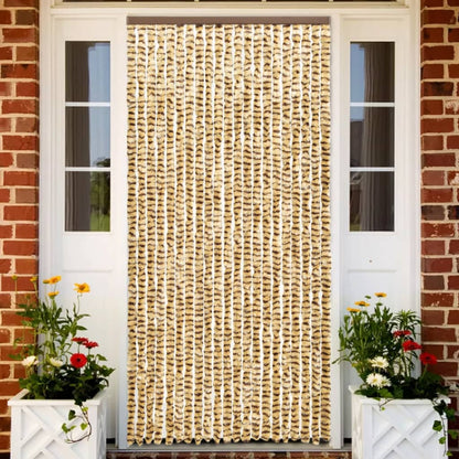 Berkfield Insect Curtain Beige and Brown 56x185 cm Chenille