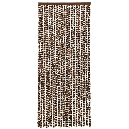 Berkfield Insect Curtain Brown and White 56x185 cm Chenille