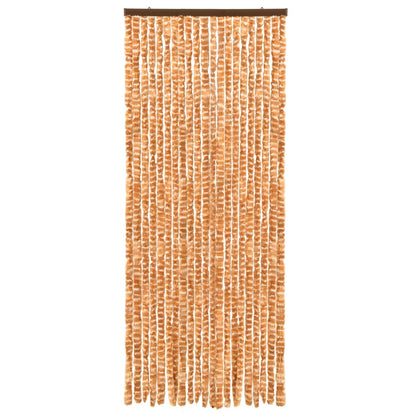 Berkfield Insect Curtain Ochre and White 56x185 cm Chenille