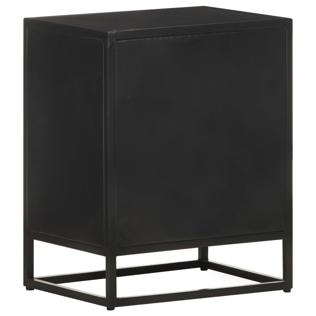 Berkfield Bedside Cabinet 40x30x50 cm Rough Mango Wood