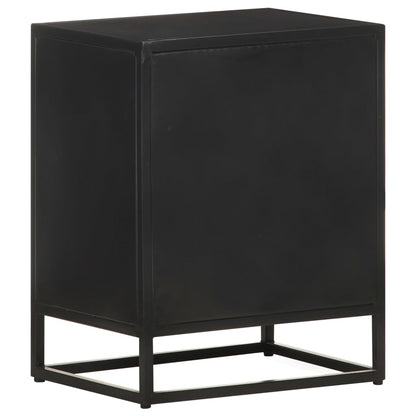 Berkfield Bedside Cabinet 40x30x50 cm Rough Mango Wood