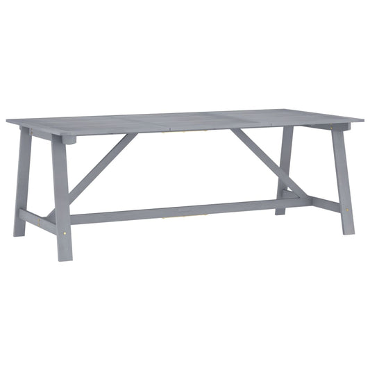 Berkfield Garden Dining Table Grey 206x100x74 cm Solid Acacia Wood